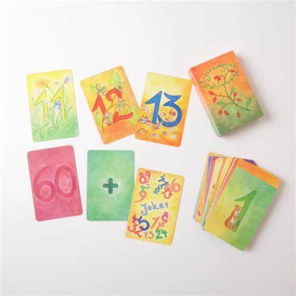 NWT Grimm's Wooden Toys Illustrated Waldorf Number Math Cards - Picture 2 of 2